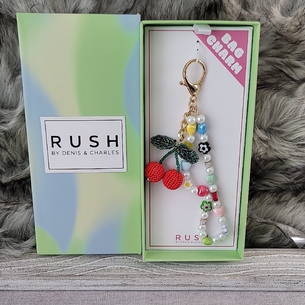 Cherry Beaded Key Holder